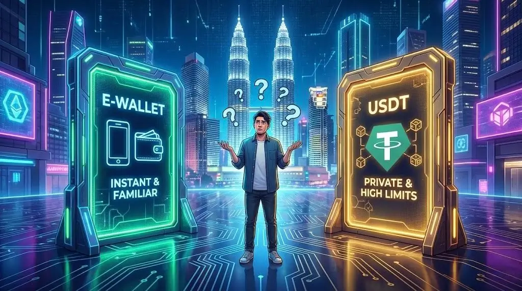 people confuse using e-wallet or usdt to deposit to igaming platform